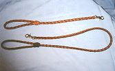 braided leather leashes