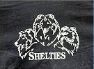 3 Sheltie heads on child size t-shirt