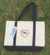 Embroidered sheltie tote bag